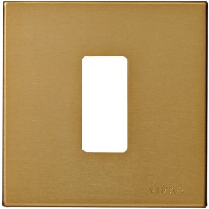 Placca t.b.t. color oro per OBI. Copertura per interruttori e prese.