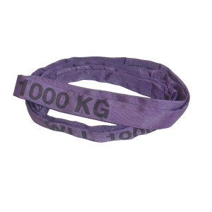 Braca rotonda viola con capacità di carico di 1000 kg per cinghie di ancoraggio e cinghie di fissaggio.