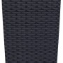 Colonna portapiante Prosperplast antracite effetto rattan, alta 61 cm.