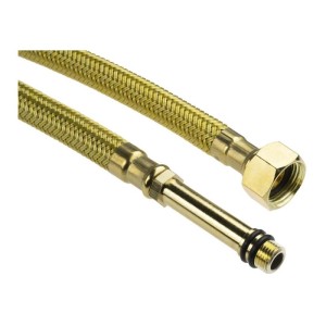Tubo flessibile collegamento rubinetto Idrostile PVD 2 pz 40 cm oro