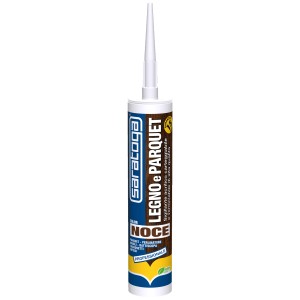 Cartuccia di silicone Saratoga per legno e parquet, colore Noce