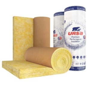 Ursa Glasswool Felt isolante Duett 100mm, rotoli e pannelli di lana di vetro per l'isolamento.