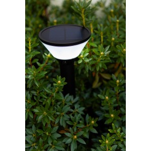 Lampada solare da giardino a LED Lutec Karlo nera (45 cm).