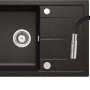 Lavello con rubinetto bocca elastica Idrostile Amancio 440x164 mm Nero cromo