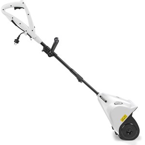 Spazzaneve elettrico bianco e nero. Ideale per vialetti e ingressi.