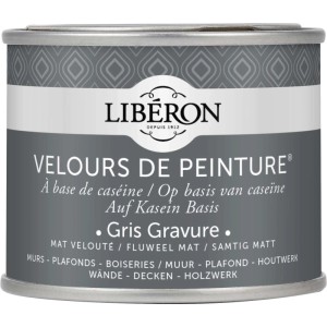 Idropittura lavabile Velours de Peinture Liberon Gris Gravure 0,125 L
