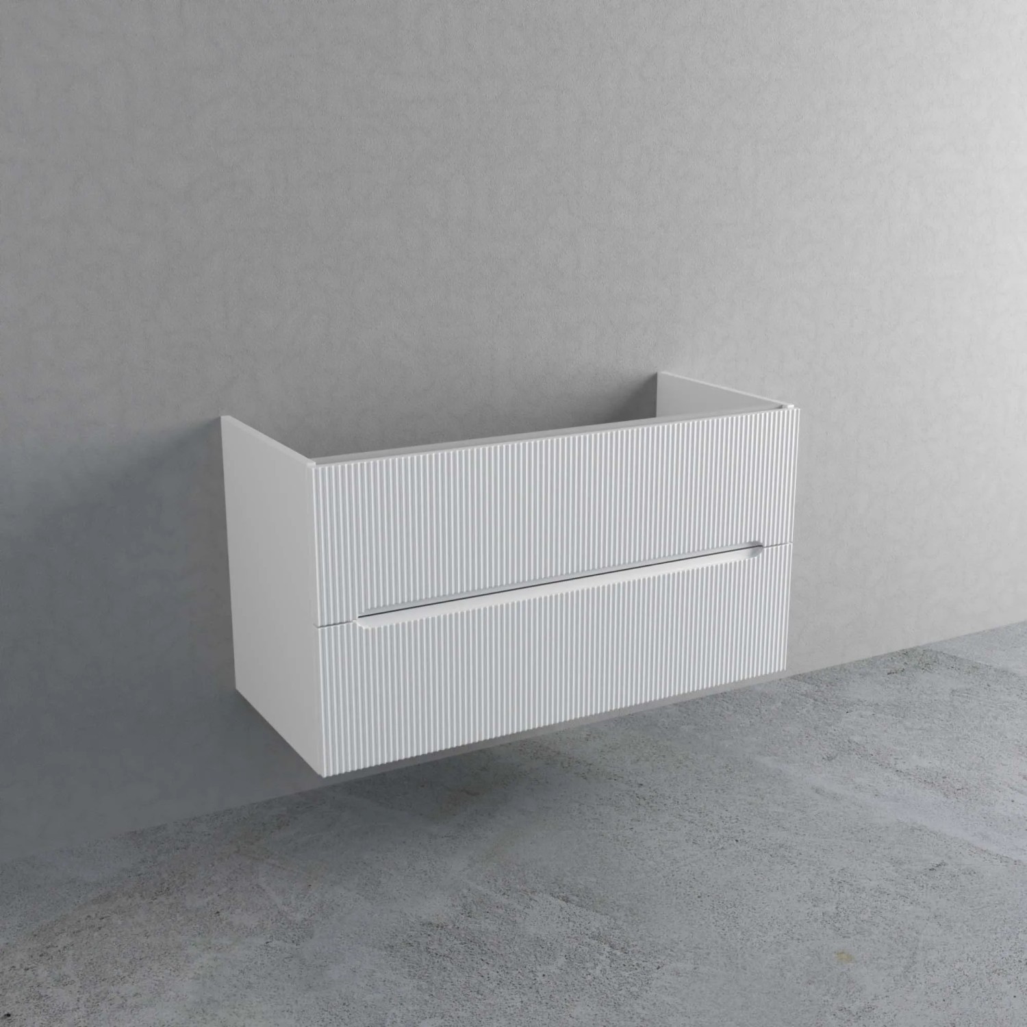 Mobile bagno sospeso t.b.t. bianco con frontale a righe.