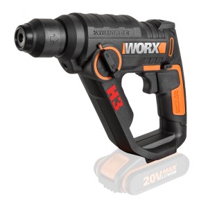 Worx Tassellatore a batteria WX390.9 Solo, trapano a percussione a batteria senza batteria e caricabatterie.