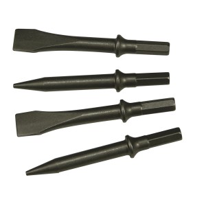 Set di scalpelli t.b.t. per compressori, 4 pezzi.