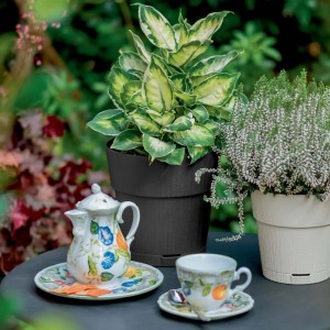 Vaso per piante plastica riciclata Grafite Ø 20 cm