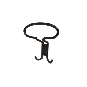 Appendiabiti in zama 125x105 mm nero verniciato