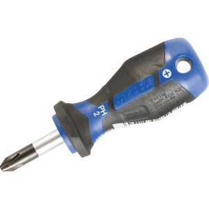 Cacciavite per carburatore LUX Comfort PH2 con manico blu e nero e testa a croce