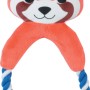 t.b.t. Giocattolo per cani: Peluche Panda Rosso con anello di corda, resistente e ideale per giocare.