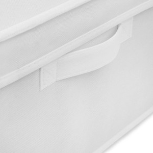 Scatola pieghevole con maniglie Compactor bianca 43x30x19 cm
