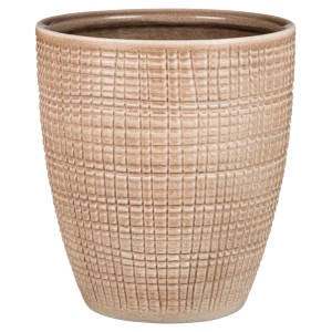 Scheurich vaso per piante Canela, Ø 13cm, portavaso in ceramica per interni con texture.