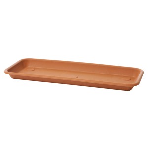 Sottovaso rettangolare terracotta per vasi da fiori, t.b.t.