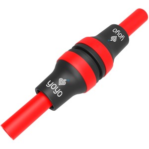 Raccordo Yoyo per tubo irrigazione, rosso/nero.