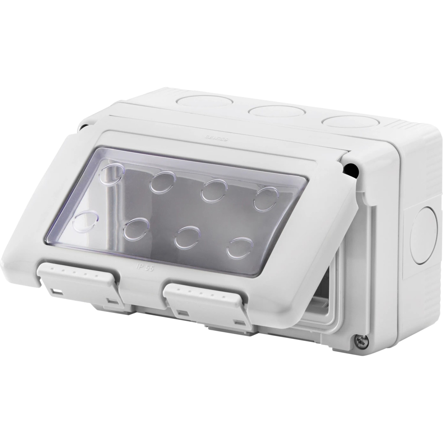 Scatole Da 50 Pezzi - Placca A Muro Leviton QuickPort 4 Porte Bianca Con Finestre ID - 42080-4WS