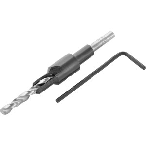 LUX punta da trapano con svasatore Comfort Ø 4,5 mm e chiave a brugola per legno, plastica e alluminio.