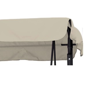 Copertura beige Dondoli per un'altalena da giardino.
