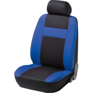 Coprisedile anteriore OBI Cruise, nero-blu, per auto con/senza airbag laterali.