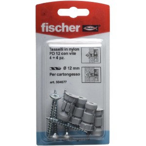 Fischer Tasselli in nylon PD 12, set da 8, per cartongesso