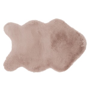 Tappeto a pelo lungo rosa a forma di nuvola.