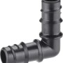 Raccordo a gomito nero t.b.t. per sistemi di irrigazione Microirrigazione.