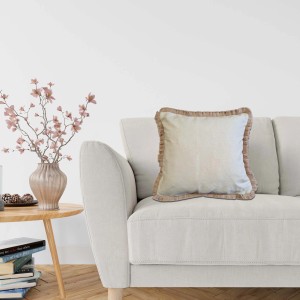 Cuscino arredo spazzolino 42x42 cm panna