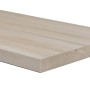 Asse di legno chiaro non trattato, Ripiani in legno, dettaglio della venatura del legno.