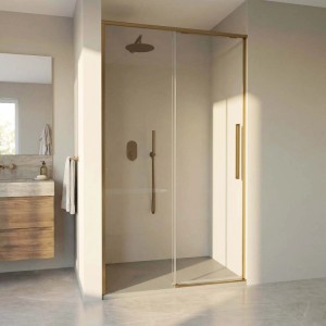 Porta doccia scorrevole Slim 168-170x200 cm oro rosa