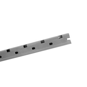 Coppia di montanti tubolari per scaffale ad incastro H 96 cm grigio