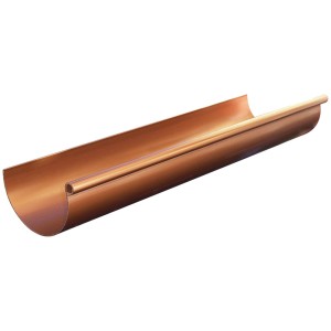 Grondaia in plastica effetto rame per lo scarico dell'acqua piovana.