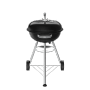 Grill a carbone Weber Compact Kettle 47 cm nero con coperchio e raccoglicenere.