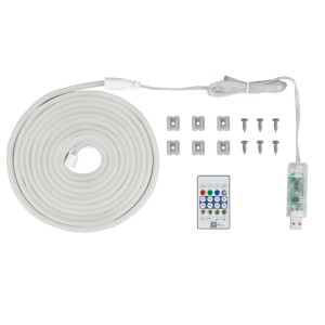 Striscia LED flessibile RGBIC USB con funzione memoria e telecomando 3 m