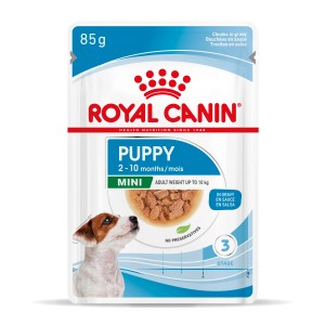 Royal Canin Mini Puppy cibo umido per cani di piccola taglia, busta da 85g.