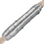 Filo di legatura argentato, zincato, spessore 0,7 mm e lunghezza 40 m, avvolto su bastoncino di legno.