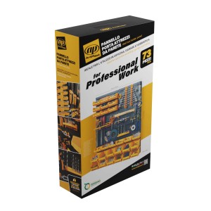 Confezione di un pannello forato t.b.t per lo stoccaggio degli attrezzi.