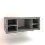 Mobile bagno sospeso t.b.t. grigio con vani a giorno.