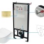 Set WC murale Artemides 6 in 1 Oro Spazzolato