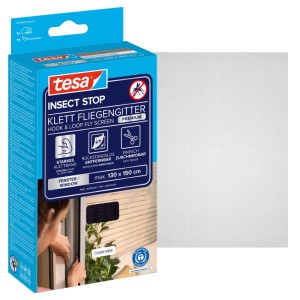 tesa Insect Stop zanzariera a strappo Premium antracite per finestre. Confezione e rete antizanzare a maglie fini.