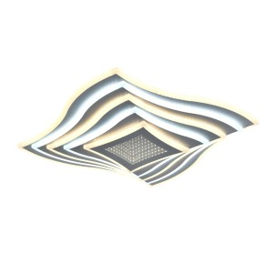 Plafoniere t.b.t. moderna con design curvo e LED integrati.