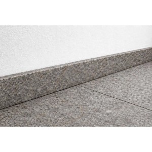 Battiscopa in gres porcellanato effetto pietra Graphite H 7 cm