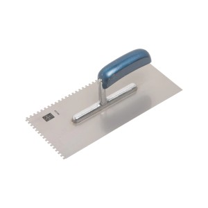 Spatola dentata LUX Classic, acciaio inox, dentatura 4x4 mm per piastrelle e adesivi.