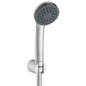 Doccetta t.b.t. argentata con soffione rotondo. Doccette per doccia.