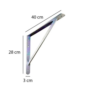 Reggimensola in acciaio 400x280x30x4 mm galvanizzata