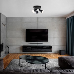 Plafoniera nera Briloner Cup con 3 faretti orientabili e attacco E14.