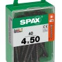Viti SPAX 4x50 mm in contenitore di plastica verde. Soluzione di fissaggio universale.