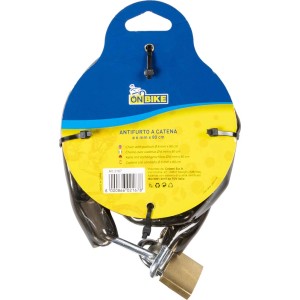 t.b.t. Lucchetto per bici a catena con lucchetto, 6 mm x 80 cm.