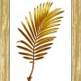 Palma dorata in cornice. Decorazione murale.